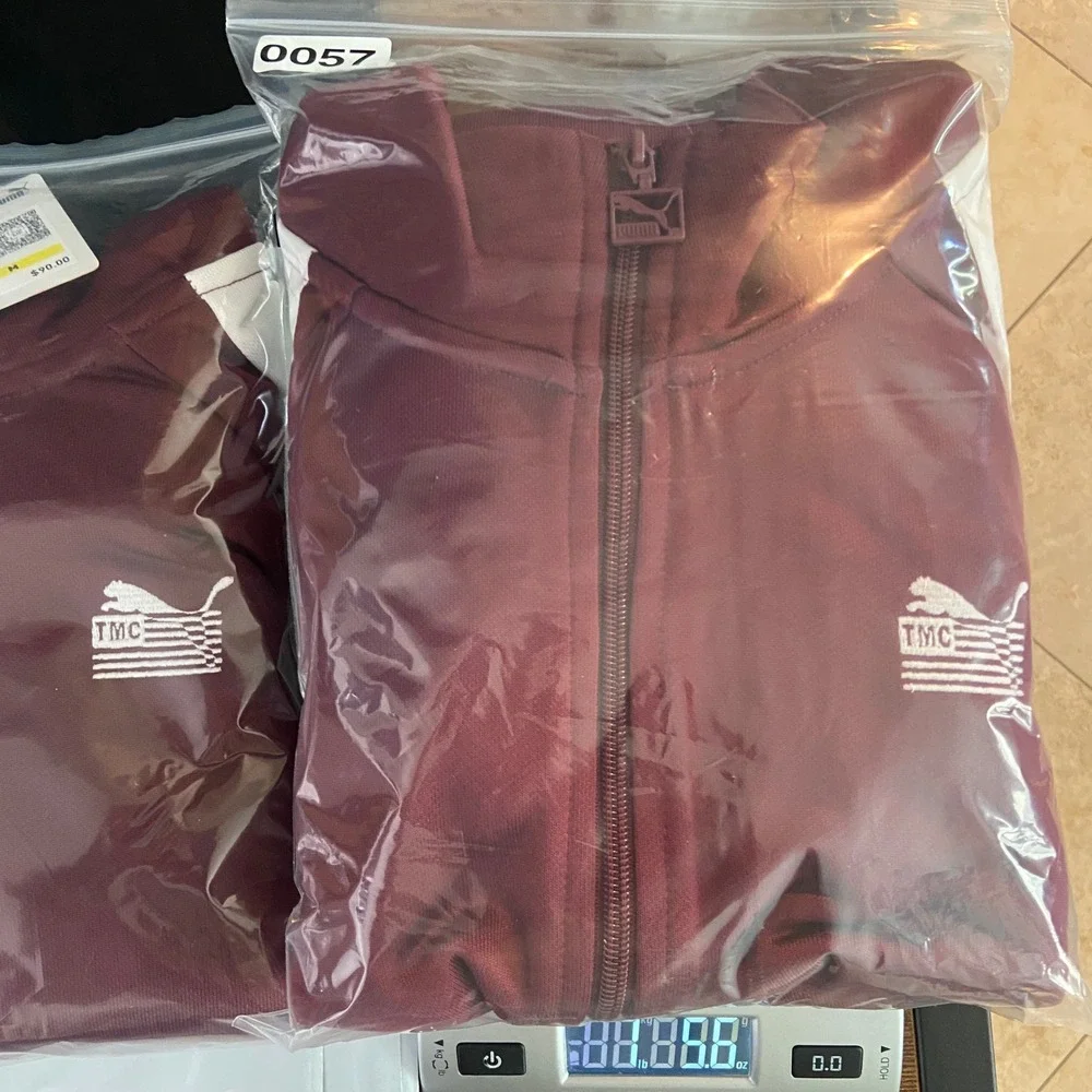 Puma TMC Hussle T7 Jacket Mens M Burgundy Track Jacket Nipsey Hussle 534808-05